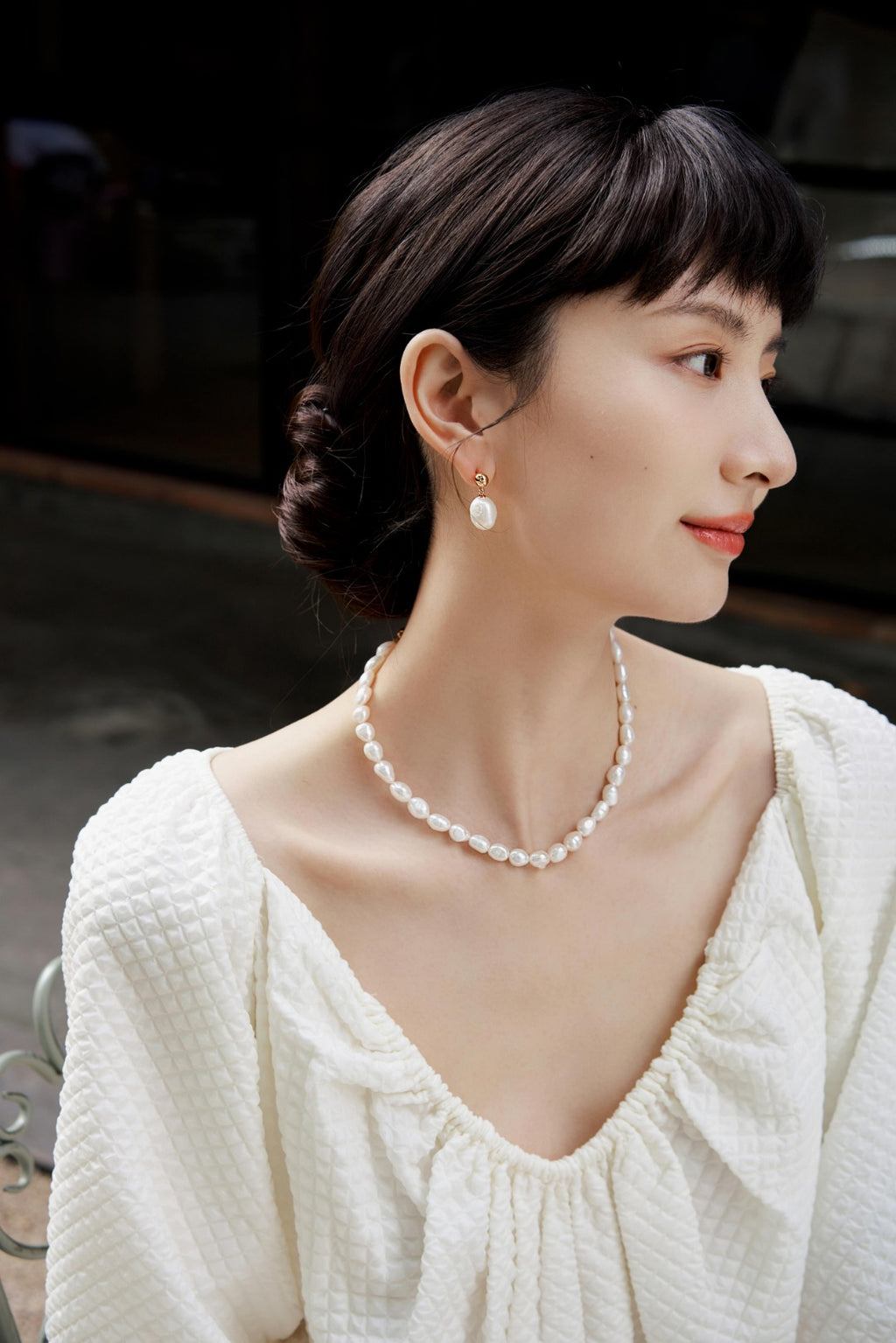 Baroque Pearl Earring